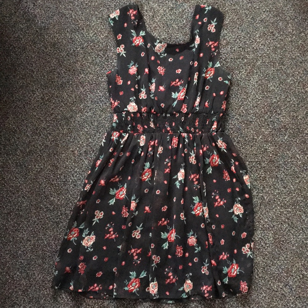 Black sundress with tie back